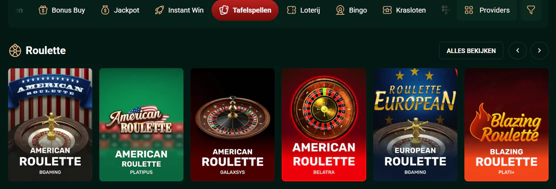 flutterhall casino tafelspellen